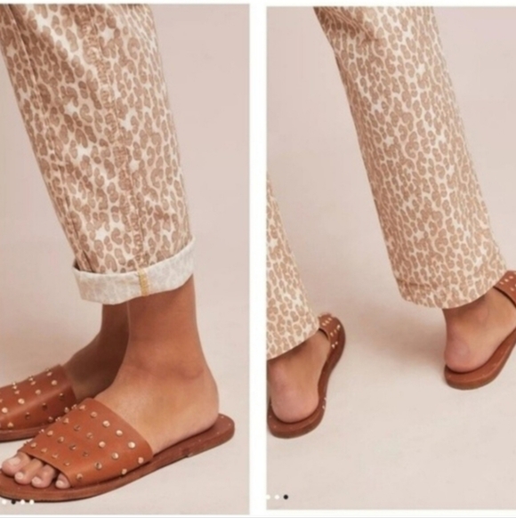Anthropologie The Wanderer Leopard Print Utility Pants Women's 28" Beige Cotton - Picture 2 of 9